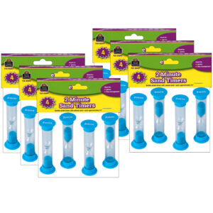 Sand Timers, Small, 2 Minute, 4 Per Pack, 6 Packs