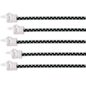 Black Polka Dots Hand Pointer, Pack of 5