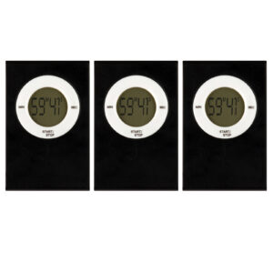 Magnetic Digital Timer, Black, Pack of 3