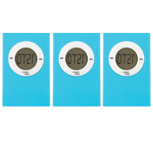 Magnetic Digital Timer, Aqua, Pack of 3