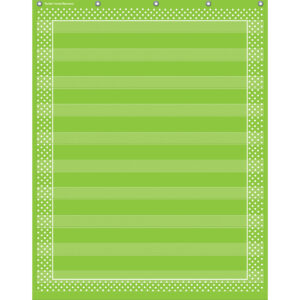 Lime Polka Dots 10 Pocket Chart