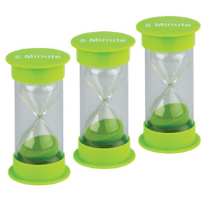 5 Minute Sand Timer, Medium, Pack of 3