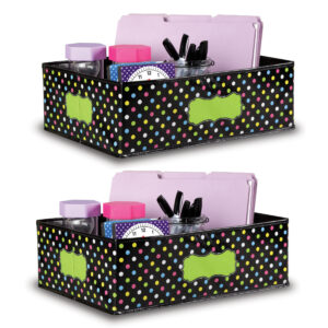 Chalkboard Brights Storage Bin, 16" x 11" x 5", Pack of 2