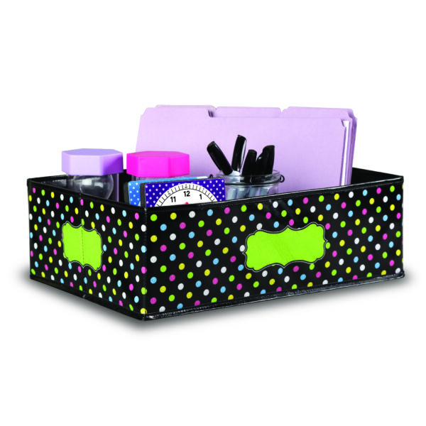 Chalkboard Brights Storage Bin, 16" x 11" x 5"