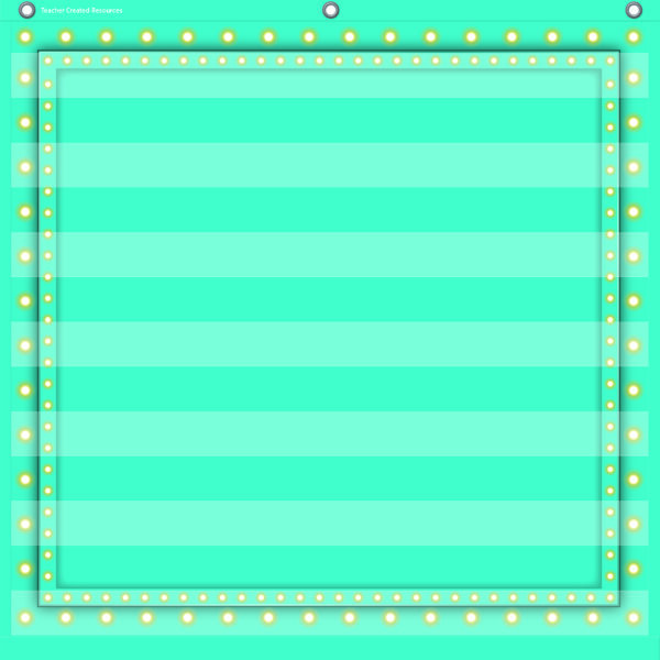 Light Blue Marquee 7 Pocket Chart (28" x 28")