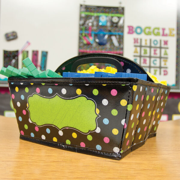 Chalkboard Brights Storage Caddy, 9" x 9" x 6", Pack of 2