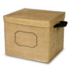 Burlap Design Storage Box with Lid