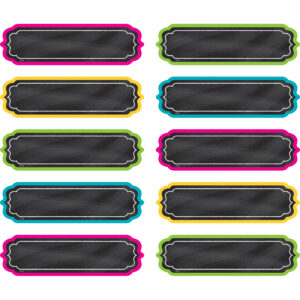 Chalkboard Brights Labels, Non-Adhesive, 30 Per Pack, 3 Packs