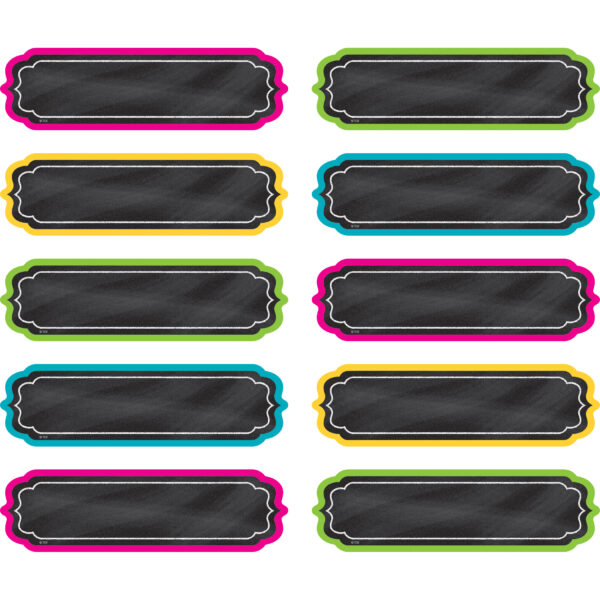 Chalkboard Brights Labels, Non-Adhesive, 30 Per Pack, 3 Packs