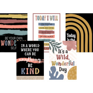 Wonderfully Wild Positive Posters, Set of 5