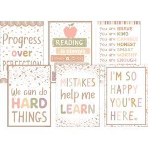 Terrazzo Tones Positive Poster, Set of 6