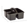 Plastic Storage Caddy, Black, Pack of 6