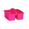 Pink Plastic Storage Caddy, Pack of 6