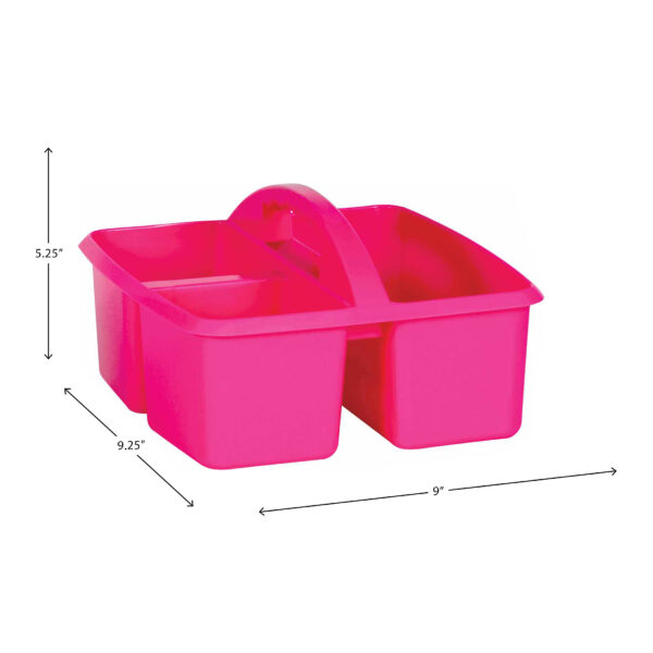 Pink Plastic Storage Caddy, Pack of 6