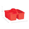 Red Plastic Storage Caddy, Pack of 6