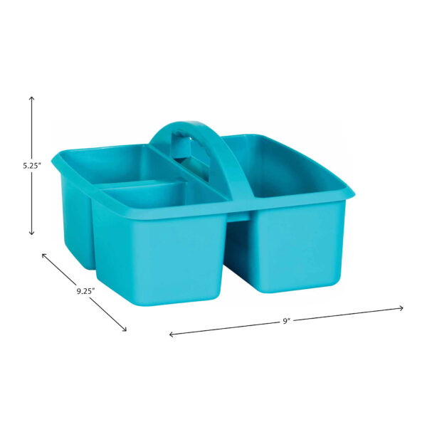 Teal Plastic Storage Caddy, Pack of 6