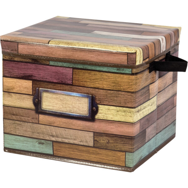 Reclaimed Wood Design Storage Box, Pack of 2