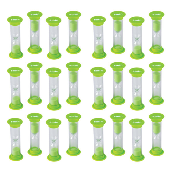 Sand Timer, Mini, 5 Minute, 4 Per Pack, 6 Packs