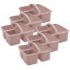 Plastic Storage Caddy, Light Mauve, Pack of 6