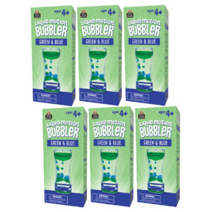 Liquid Motion Bubbler, Green & Blue, Pack of 6