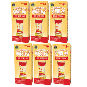 Liquid Motion Bubbler, Red & Yellow, Pack of 6