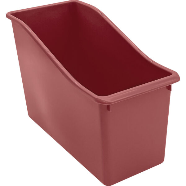 Plastic Book Bin, Deep Rose, Pack of 6