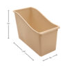 Plastic Book Bin, Light Brown, Pack of 6