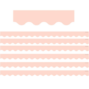 Blush Scalloped Border Trim, 35 Feet Per Pack, 6 Packs