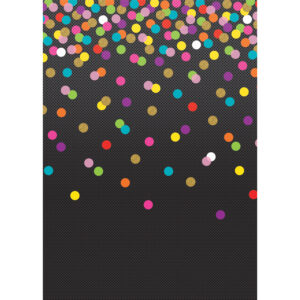 Better Than Paper Bulletin Board Roll, 4' x 12', Colorful Confetti on Black, 4 Rolls