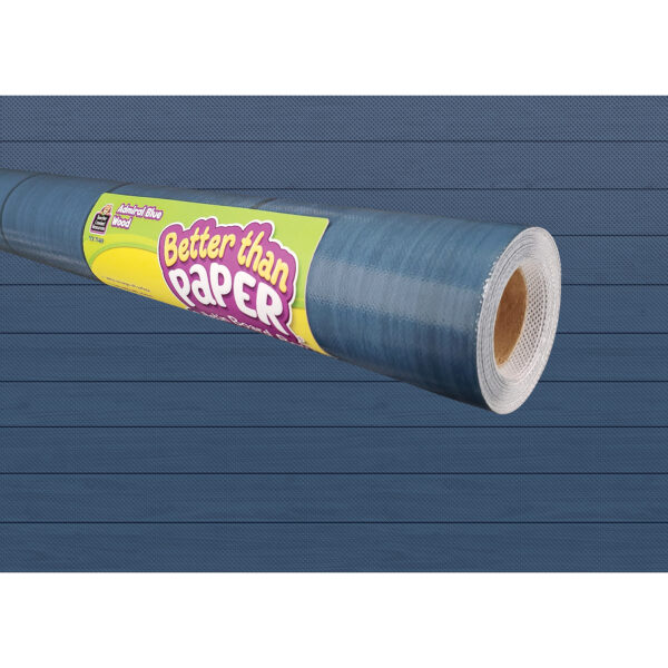 Admiral Blue Wood Better Than Paper Bulletin Board Roll, 4' x 12', Pack of 4