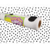 Black Painted Dots on White Better Than Paper Bulletin Board Roll, 4' x 12', Pack of 4