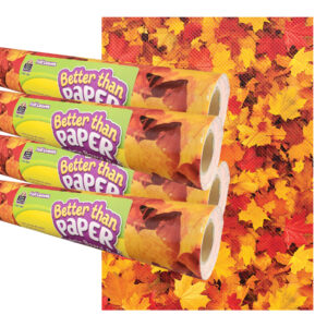 Fall Leaves Better Than Paper Bulletin Board Roll, 4' x 12', Pack of 4