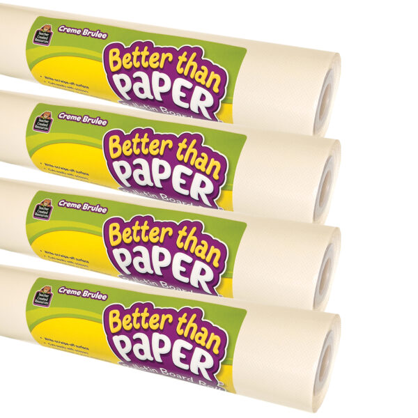 Better Than Paper Bulletin Board Roll, Creme Brulee, 4-Pack