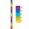 Colored Pencils Die-Cut Border Trim, 35 Feet Per Pack, 6 Packs