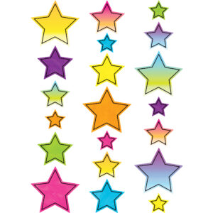 Brights 4Ever Star Accents, Assorted Sizes, 60 Per Pack, 3 Packs