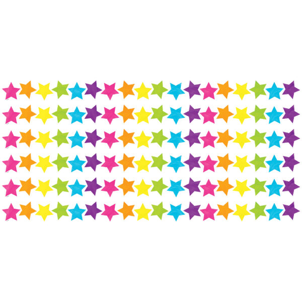 Brights 4Ever Stars Die-Cut Border Trim, 35 Feet Per Pack, 6 Packs