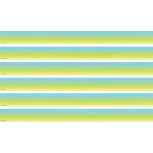 Aqua and Lime Color Wash Straight Border Trim, 35 Feet Per Pack, 6 Packs