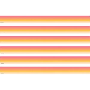 Pink and Orange Color Wash Straight Border Trim, 35 Feet Per Pack, 6 Packs