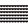 Black with White Scalloped Die-Cut Border Trim, 35 Feet Per Pack, 6 Packs