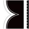 Black with White Scalloped Die-Cut Border Trim, 35 Feet Per Pack, 6 Packs