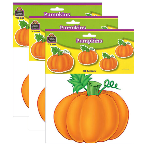 Pumpkins Accents, 30 Per Pack, 3 Packs