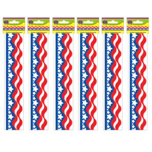 Patriotic Border Trim, 35 Feet Per Pack, 6 Packs