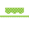 Lime Mini Polka Dots Border Trim, 35 Feet Per Pack, 6 Packs