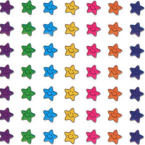 Mini Smiley Stars Valu-Pak Stickers, 1144 Per Pack, 6 Packs