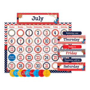 Nautical Calendar Bulletin Board Display Set