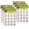 Confetti Numbers Stickers, 120 Per Pack, 6 Packs