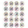 Confetti Numbers Stickers, 120 Per Pack, 6 Packs