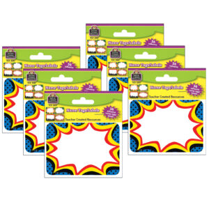 Superhero Name Tags-Labels, 36 Per Pack, 6 Packs