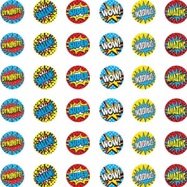 Superhero Mini Stickers Valu-Pak, 1144 Per Pack, 6 Packs