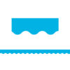 Aqua Scalloped Border Trim, 35 Feet Per Pack, 6 Packs